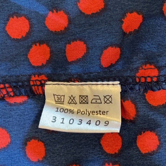 Pescara Navy with Red Polka dots Wrap Dress Ladies Size XL - Picture 4 of 6